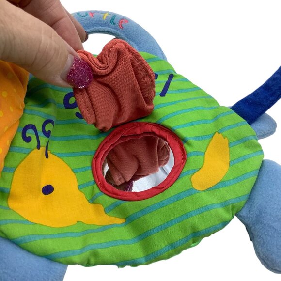 Vtg Carter's Tiny Turtle Plush Baby Activity Book Interactive Pages Handle 9"x7. - Picture 7 of 9